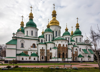 Fototapeta na wymiar Kiev, Ukraine. Saint Sophia Monastery Cathedral, UNESCO World 