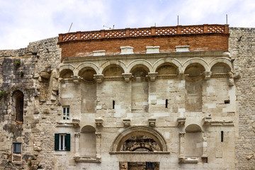 Split, Croatia. Diocletian palace wall