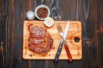 Roasted organic shin of beef meat