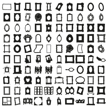Set of Hundred Frames. Beautiful Vector in High Resolution.