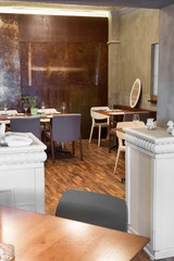 modern restaurant interior;selective focus