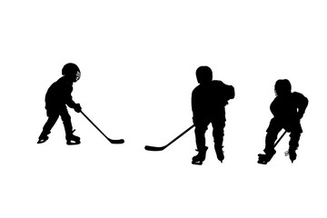 hockey players silhouettes