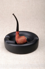 Accessories for smoking. Pipe and ceramic Ashtray