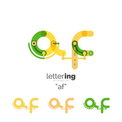 Linear initial letters, logo branding concept