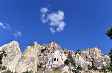 Goreme located among the 
