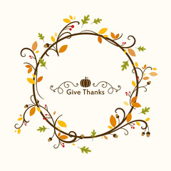 Obraz premium Vector Illustration of a Thanksgiving Background Design