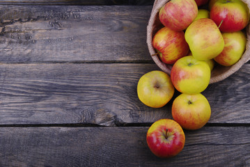 Sweet apples on background 