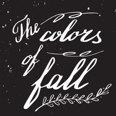 Autumn hand lettering and calligraphy design