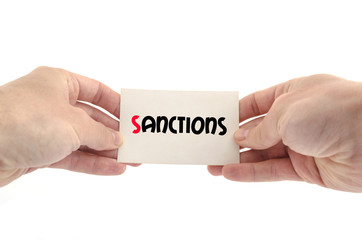 Sanctions text concept