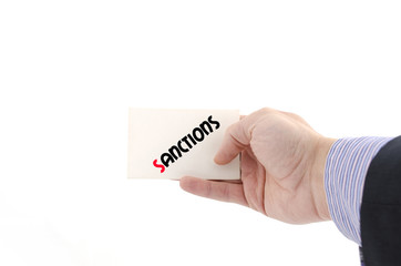 Sanctions text concept