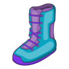 Boot for snowboarding icon in cartoon style isolated on white background vector illustration