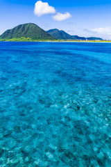 Sea, landscape. Okinawa, Japan, Asia.
