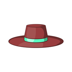 Man traditional sweden headwear icon in cartoon style isolated on white background vector illustration