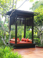 lounge at tropical resort - 121711993
