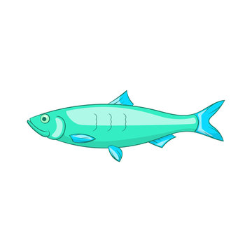 Baltic herring icon in cartoon style isolated on white background vector illustration