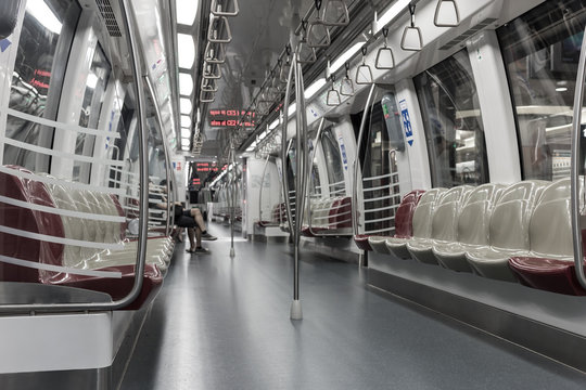 interior of subway in Singapore