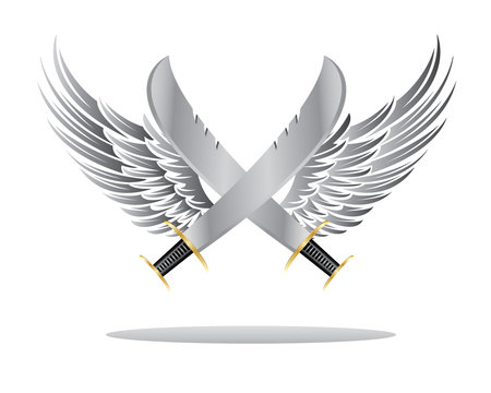 wings sword illustration