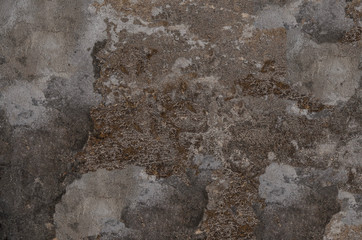 old spotty stained concrete wall texture background. gray color