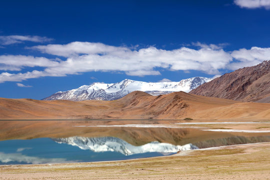 Thatsang Karu lake in the Indian Himalaya, Ladakh, India.
