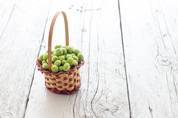 Bunch of biologic delicious green peas