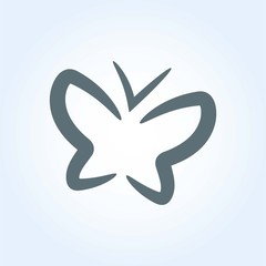 butterfly icon vector illustration