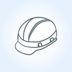 construction helmet vector illustration