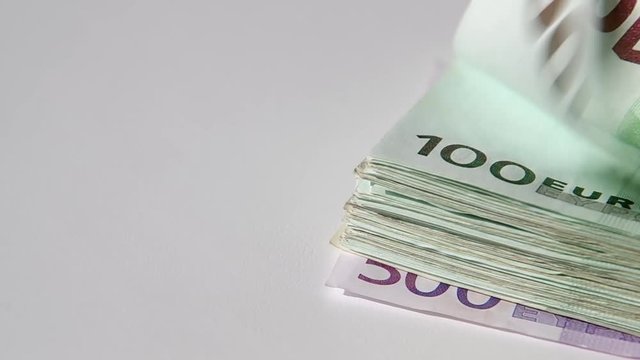 Euro banknotes of different nominal values
