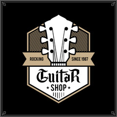 Obraz premium Guitar Shop Logo
