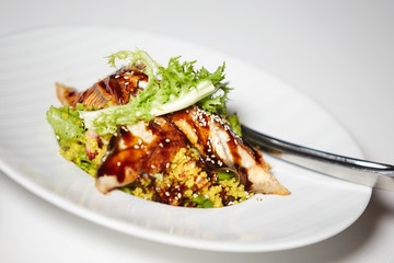 Breast of Duck Salad with Sauce