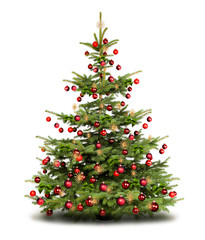Traditionell geschmückter Weihnachtsbaum