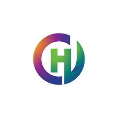 Letter D and H monogram logo