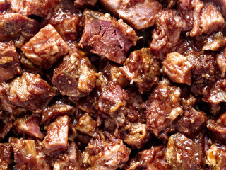 rustic american barbecued pork food background