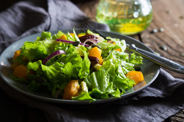 Vegetable salad with pumpkin