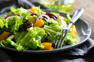 Vegetable salad with pumpkin