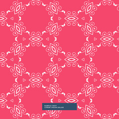 red background with floral pattern