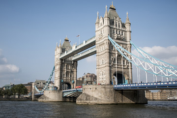 Fototapeta na wymiar London City historic big Tower bridge sunny day 2