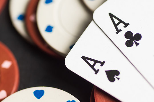 Poker cards and chips concept.