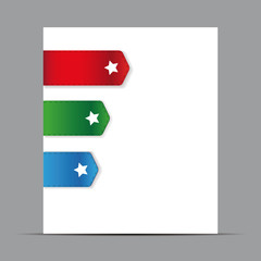 Bookmark icon set vector