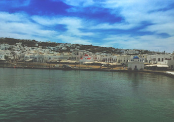 Fototapeta premium Mykonos port