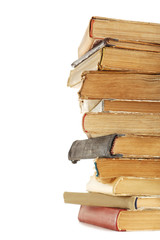 Old books isolated on a white background