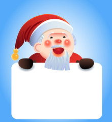 Christmas card with Santa Claus