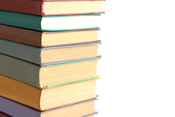 Old books isolated on a white background