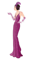 Retro party invitation design template. Vector illustration.