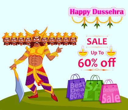 Ravana offering Happy Dussehra Sale