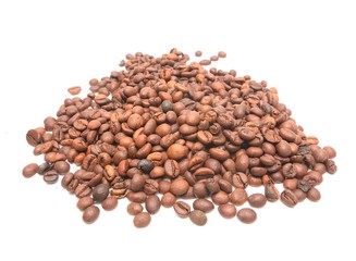 Coffee beans isolated on white background