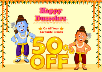 Lord Rama and Laxmana wishing Happy Dussehra