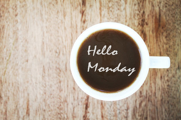 coffee and wooden background