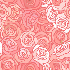 Seamless roses pattern.