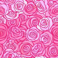 Seamless roses pattern.