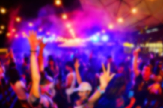 blur hand up in party,Colors full